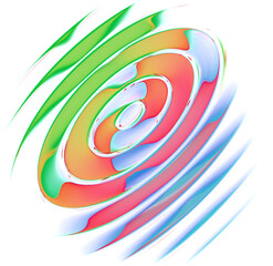Leinwandbilder - Abstract colorful font set with rainbow circles effect