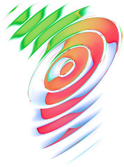 Leinwandbilder - Abstract colorful font set with rainbow circles effect