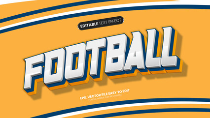 Wall Mural - Football editable text effect, classic sports text style