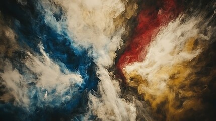 Poster - Artistic Abstract Background with Dramatic Color Blends and Smoke Effect