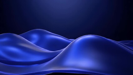 Aufkleber - Abstract Blue Silk Waves Background with Smooth Texture Curves and Elegant Flowing Motion Ideal for Modern Design and Stylish Presentation