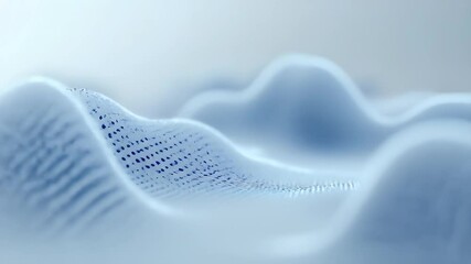 Aufkleber - Abstract Wavy Surface Background in Light Blue and White with Smooth Elegant Curves Modern Minimalist Design and Dynamic Flowing Forms