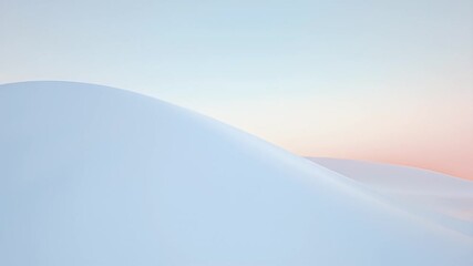 Aufkleber - Abstract Landscape with Soft White Curves Against a Pastel Sky Minimalist Design Smooth Texture and Elegant Presentation With No People