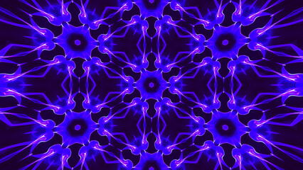Poster - Abstract colorful kaleidoscopic geometric pattern. Kaleidoscopic background design. Hypnotic background. 3D rendering
