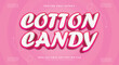 © Easin Arafat - Cotton Candy 3d editable text effect template Suitable for pink background