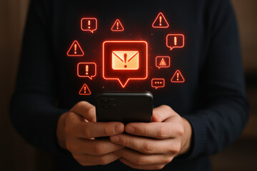 Poster - Communication challenges arise when digital alerts overwhelm attention signaling urgent messages that demand immediate focus