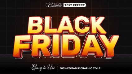 Poster - black friday 3d logo template editable text effect style