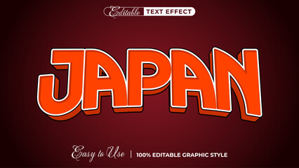 Poster - Japan 3d logo template editable text effect style