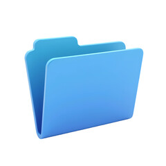 Poster - Isolated blue folder icon in a isolated on transparent background