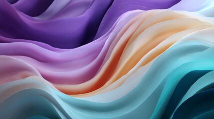 Poster - 3D wavy background