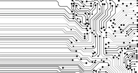 Poster - printed circuit motherboard. printed board background. vector illustration.