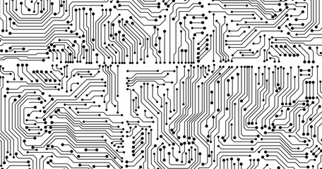 Poster - tech industrial electronic white - black background texture.