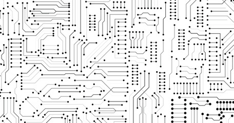 Poster - electronic boards texture. computer circuit board surface energy network system stylized symbols gar