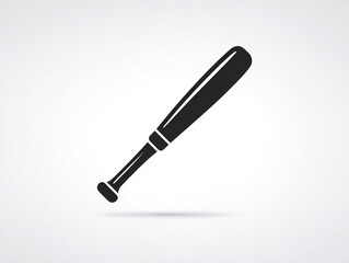 Poster - Isolated black baseball bat illustration on a white background in a simple and modern style
