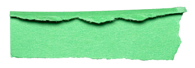 Aufkleber - Green isolated cut out torn blank paper note cardboard with folded corner dog-ear earmark and copy space for text, transparent png background design element