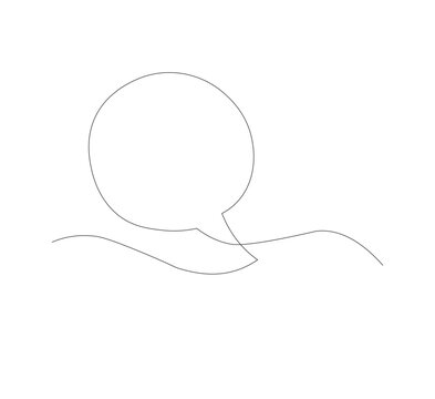 Continuous Line Drawing of Doodle Greeting. vector template