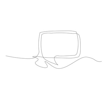 Continuous Line Drawing of Doodle Greeting. vector template