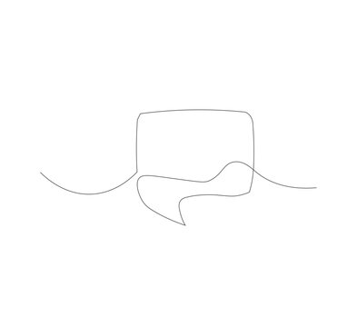 Continuous Line Drawing of Doodle Greeting. vector template