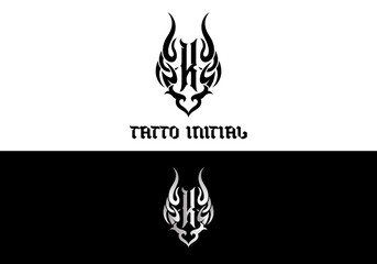 Poster - Tattoo Designs for Clothing Brands or Merchandise with Letter K