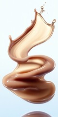 Poster - Abstract Background Design Featuring Creamy Texture with Light Red Color in Swirl Fashion for Beauty