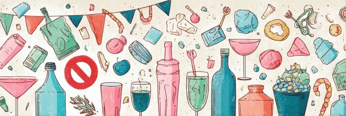 Poster - Reduce Plastic Waste at Events and Parties With These Simple, Effective Tips and Strategies for Eco-Friendly Gatherings