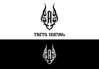 Poster - Tattoo Designs for Clothing Brands or Merchandise with Letter A