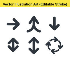 Poster - Set of six simple arrow icons vector illustration