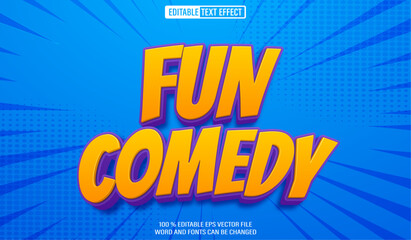 Leinwandbilder - Editable 3d text style effect - Fun Comedy text effect Template