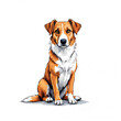 © Creative Design - Foxhound dog Vector Illustration isolated