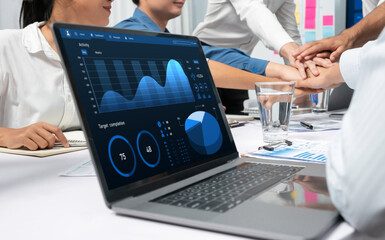 Leinwandbilder - Business data dashboard provide brisk business intelligence analytic for marketing strategy planning