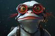 © Pinklife - A fantastical frog with striking goggles appears playful and whimsical, showcasing a blend of fantasy and creativity that speaks to the joys of imagination and exploration.