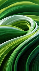 Poster - Abstract green flowing lines background with dynamic movement and organic texture Concept of nature, growth, freshness, and environmental awareness