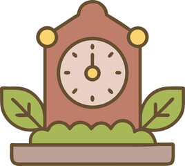 Poster - Modern minimalist clock icon isolated on transparent background
