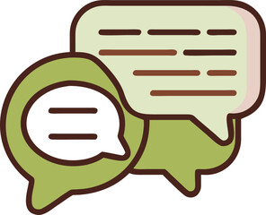 Poster - Clean line style speech bubble icon isolated on transparent background