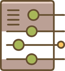Poster - Clean timeline chart icon line style isolated on transparent background