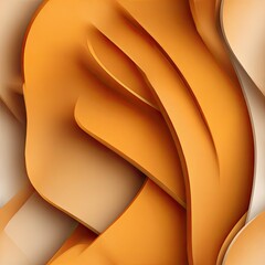 Poster - Bright orange gradient background features smooth curves and soft waves, offering a visually calming and modern aesthetic for design SEAMLESS PATTERN