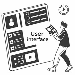 Modern user interface design concept illustration