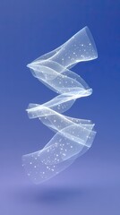 Fototapete - Abstract Glowing Spiral Design with Blue Purple Gradient Background