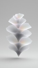 Fototapete - Abstract White Geometric Forms in Symmetrical Arrangement