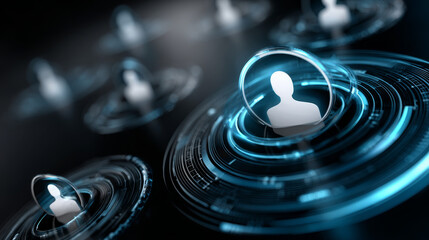 Poster - Concept of identification (ID) icon, graphic key Future year 2021 in the hands of the businessmen to unlock the business login