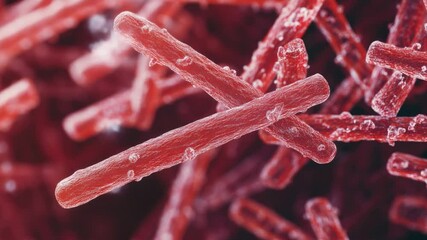 Poster - A detailed view of a cluster of bright red sticks, ideal for use in designs related to nature, environmental issues or simple graphic elements