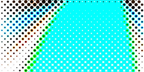 Poster - Multicolor of seamless circle monochrome texture pop art overlay dotted halftone background, trendy texture with colorful cover design template pattern paper color halftone with geometric background.