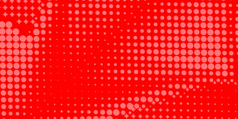 Poster - Trendy texture with colorful cover design template paper color halftone with geometric background, red and white, grey of seamless circle monochrome texture pop art overlay dotted halftone background.