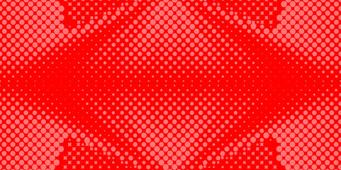 Poster - Trendy texture with colorful cover design template paper color halftone with geometric background, red and white, grey of seamless circle monochrome texture pop art overlay dotted halftone background.