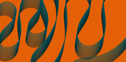 Poster - Violet and red orange color effect modern and futuristic glowing line geometric curve shape with blend effect texture background, abstract color flowing wave with stylized blended line art background.