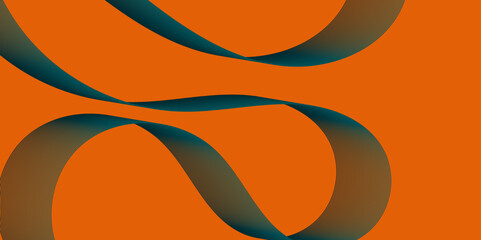Poster - Violet and red orange color effect modern and futuristic glowing line geometric curve shape with blend effect texture background, abstract color flowing wave with stylized blended line art background.