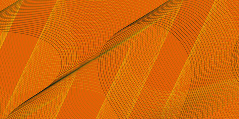 Poster - Abstract color flowing wave with stylized blended line art background, violet and red orange color effect modern and futuristic glowing line geometric curve shape with blend effect texture background.