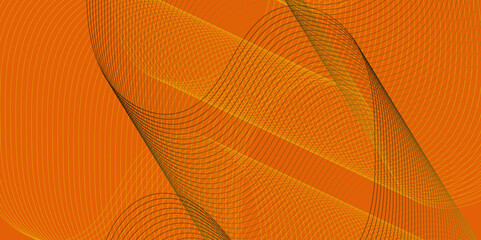 Poster - Abstract color flowing wave with stylized blended line art background, violet and red orange color effect modern and futuristic glowing line geometric curve shape with blend effect texture background.