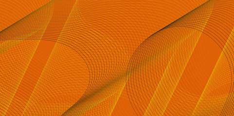Poster - Abstract color flowing wave with stylized blended line art background, violet and red orange color effect modern and futuristic glowing line geometric curve shape with blend effect texture background.