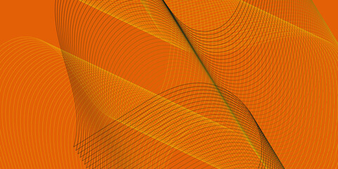 Poster - Abstract color flowing wave with stylized blended line art background, violet and red orange color effect modern and futuristic glowing line geometric curve shape with blend effect texture background.